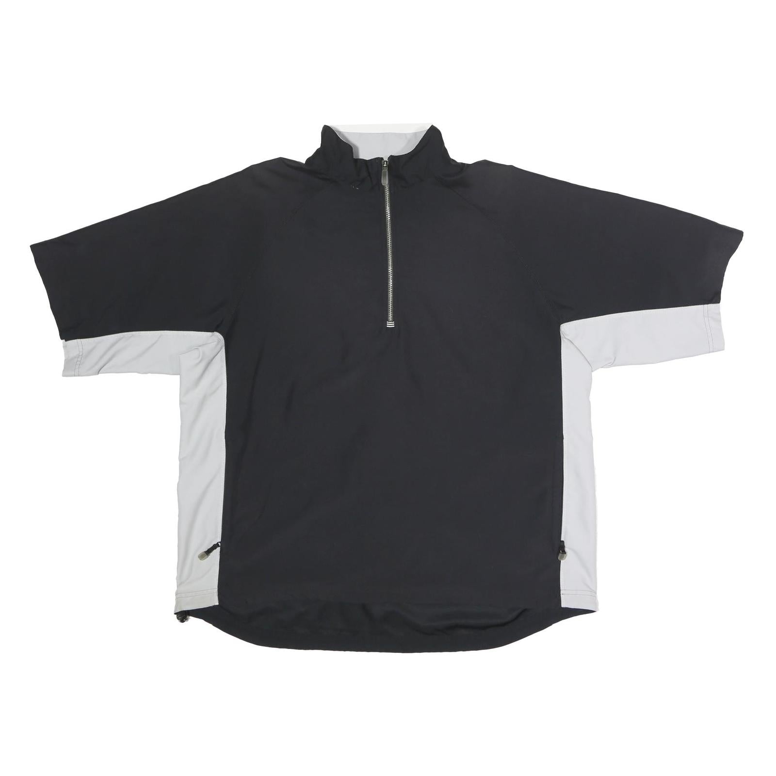 ADIDAS Mens Black & White Half Zip L Polyester Sports Sweatshirt Casual Wear