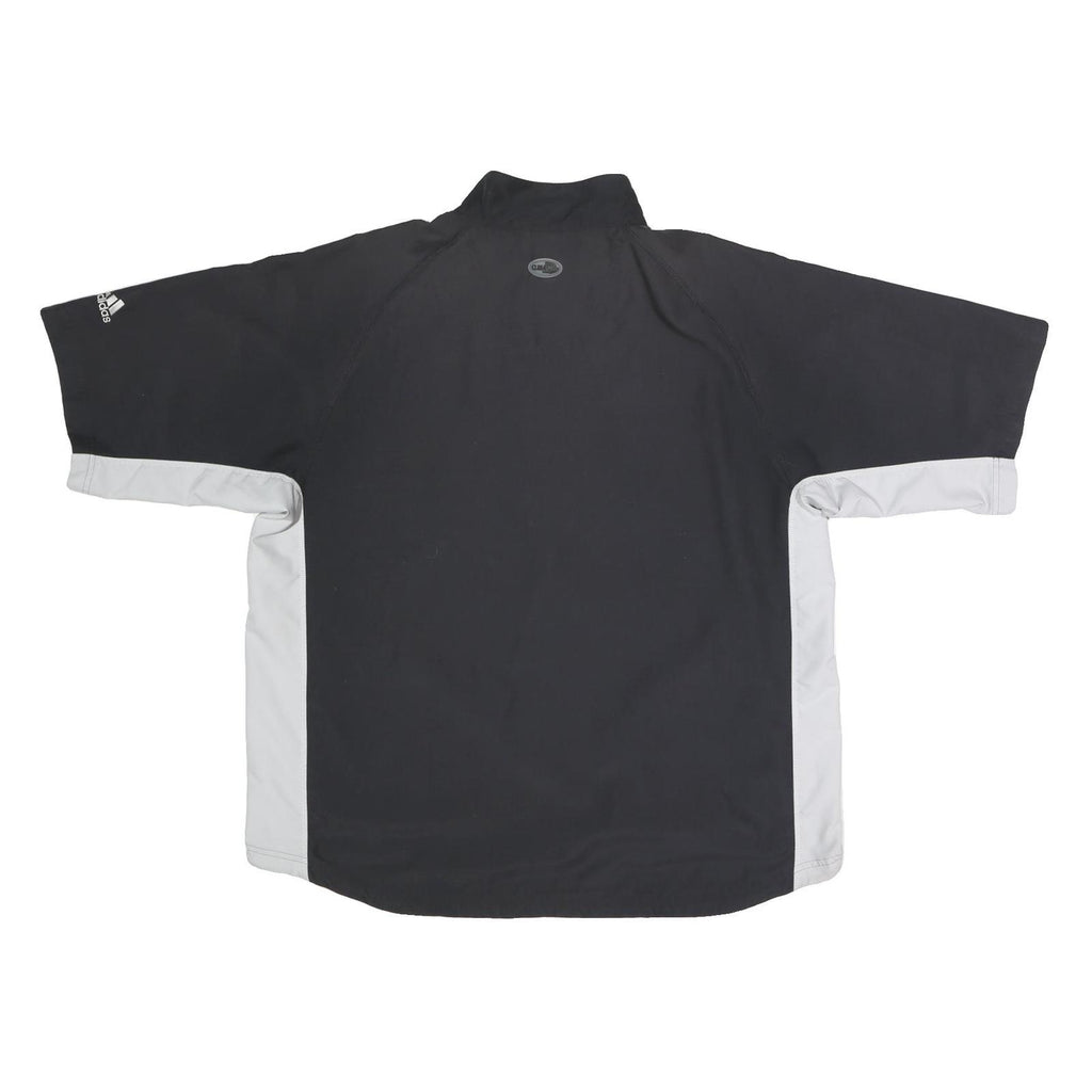 ADIDAS Mens Black & White Half Zip L Polyester Sports Sweatshirt Casual Wear