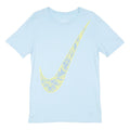 NIKE Mens Light Blue Graphic T-Shirt S Short Sleeve Crew Neck Cotton Blend