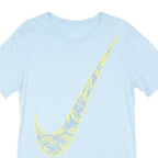 NIKE Mens Light Blue Graphic T-Shirt S Short Sleeve Crew Neck Cotton Blend