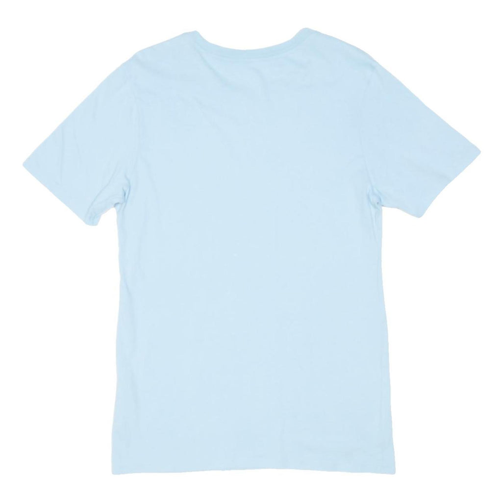 NIKE Mens Light Blue Graphic T-Shirt S Short Sleeve Crew Neck Cotton Blend