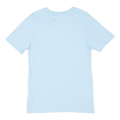 NIKE Mens Light Blue Graphic T-Shirt S Short Sleeve Crew Neck Cotton Blend