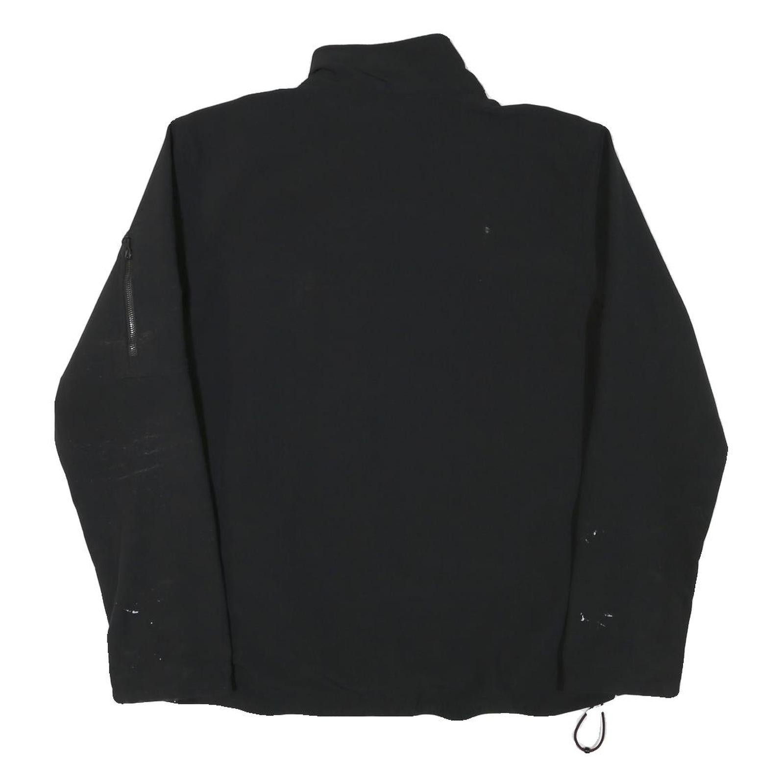 CARHARTT Mens Black Work Jacket L Polyester Blend Zip Plain Durable Outdoor