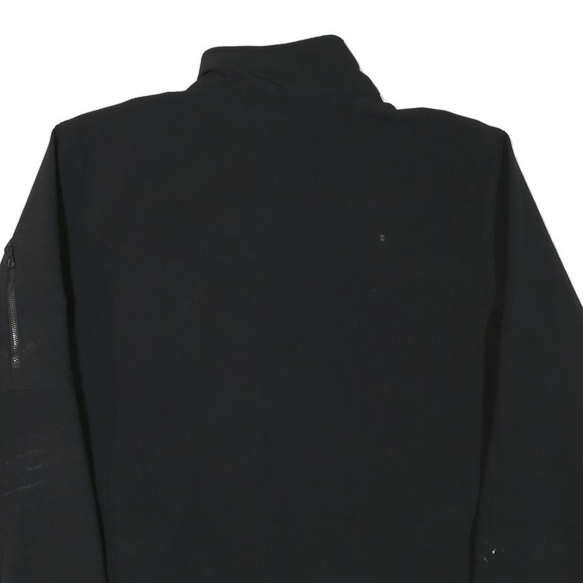 CARHARTT Mens Black Work Jacket L Polyester Blend Zip Plain Durable Outdoor