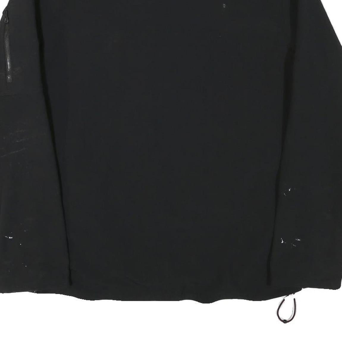 CARHARTT Mens Black Work Jacket L Polyester Blend Zip Plain Durable Outdoor