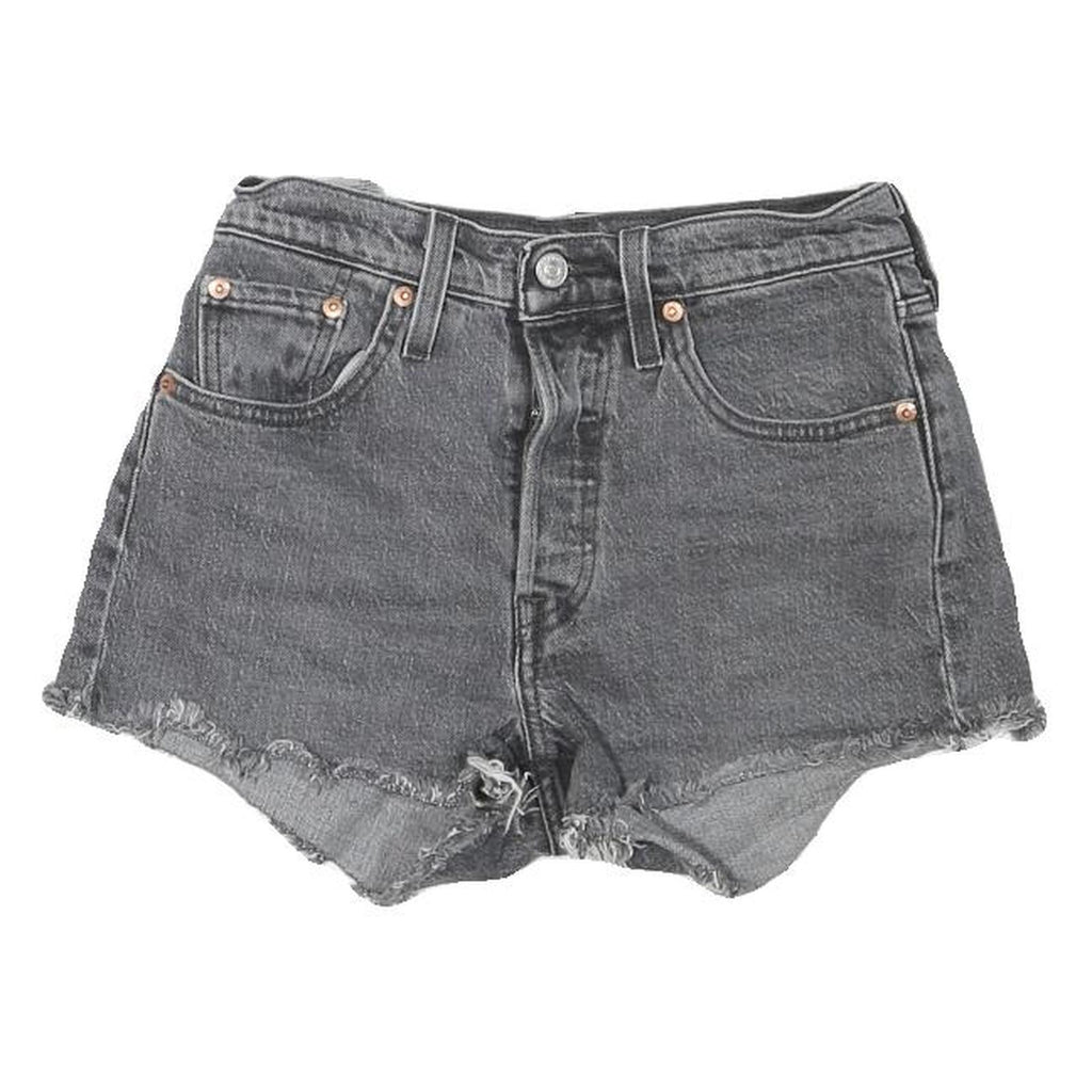 LEVI'S Womens Shorts Grey Denim Cut-Off M W32 Frayed Hem Classic Fit
