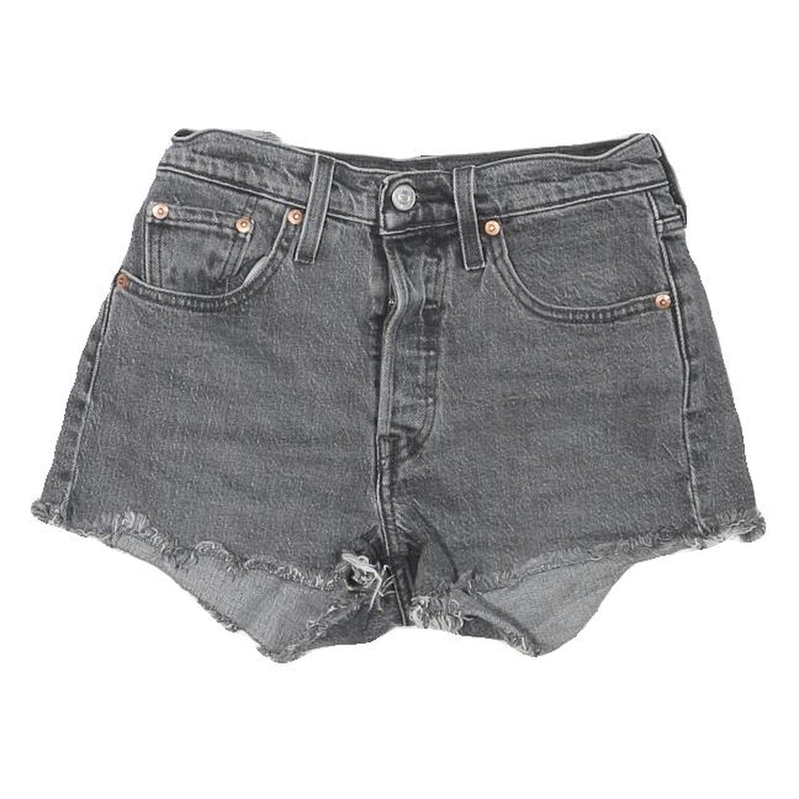 LEVI'S Womens Shorts Grey Denim Cut-Off M W32 Frayed Hem Classic Fit