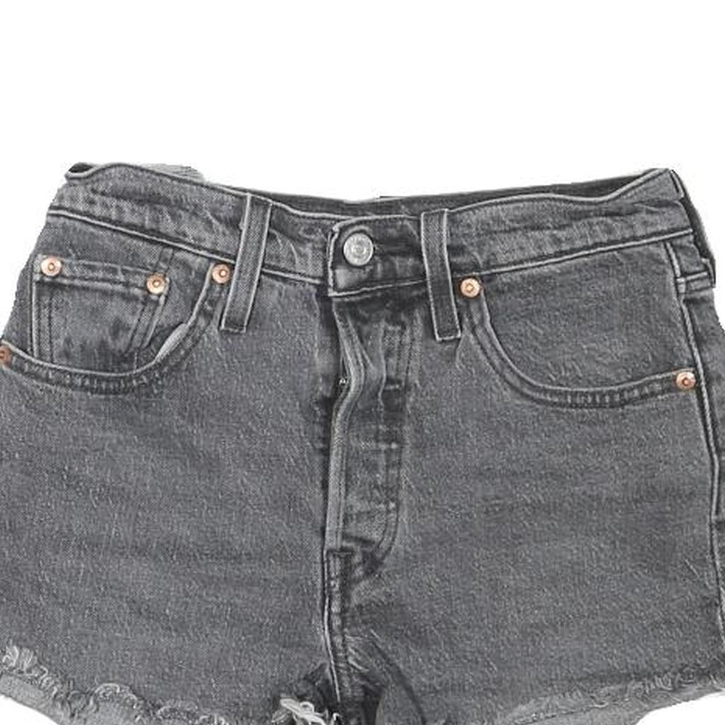 LEVI'S Womens Shorts Grey Denim Cut-Off M W32 Frayed Hem Classic Fit