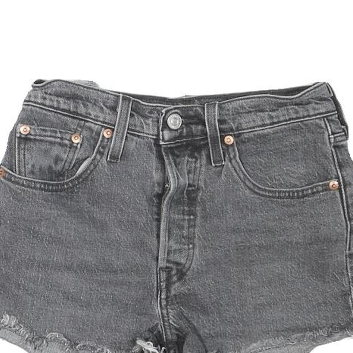 LEVI'S Womens Shorts Grey Denim Cut-Off M W32 Frayed Hem Classic Fit