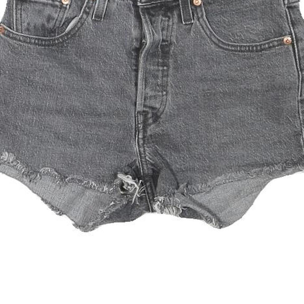 LEVI'S Womens Shorts Grey Denim Cut-Off M W32 Frayed Hem Classic Fit