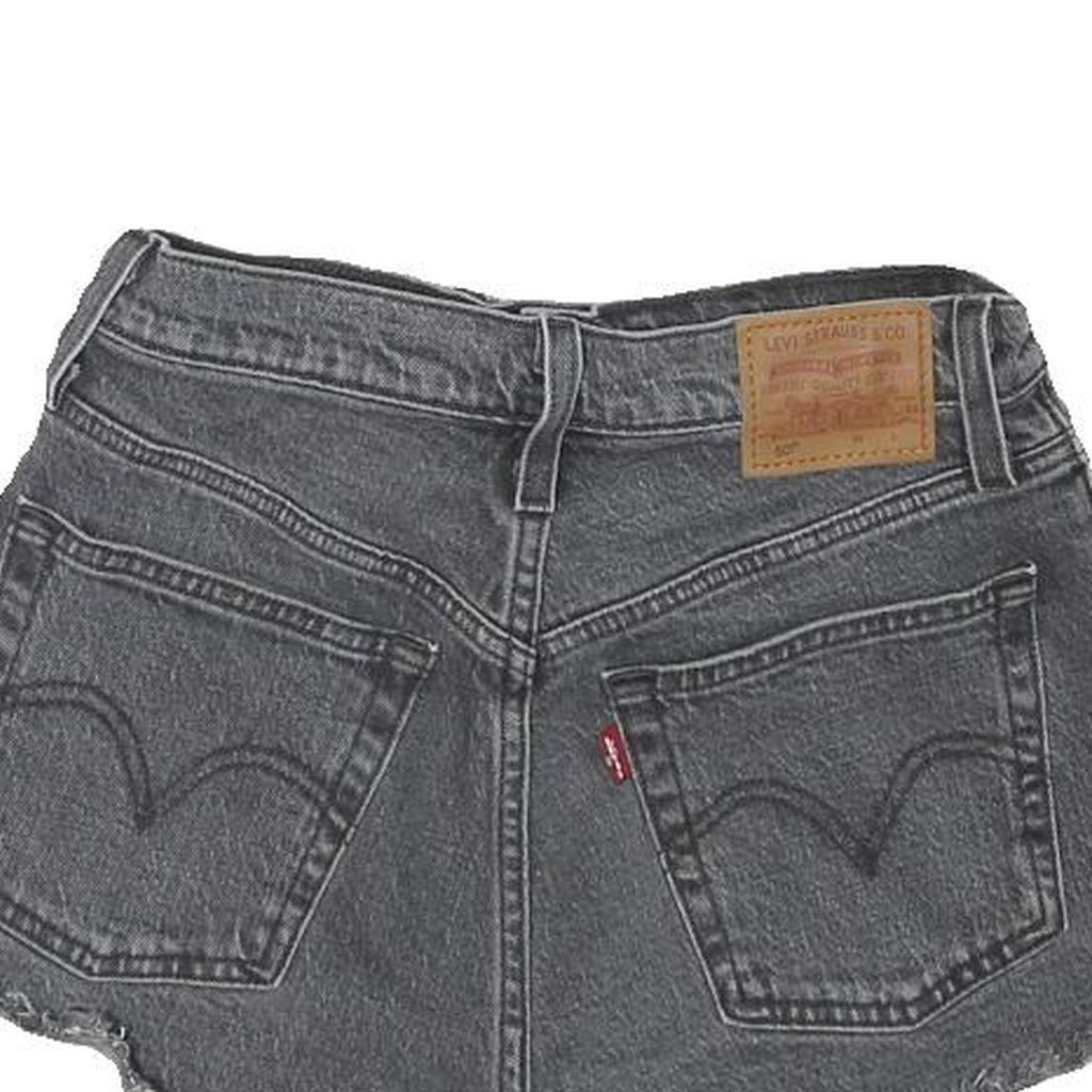 LEVI'S Womens Shorts Grey Denim Cut-Off M W32 Frayed Hem Classic Fit