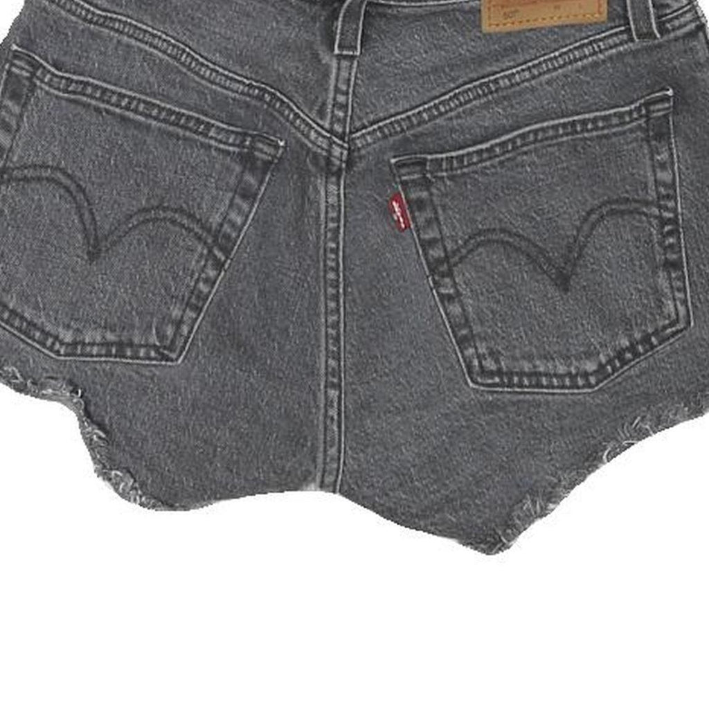 LEVI'S Womens Shorts Grey Denim Cut-Off M W32 Frayed Hem Classic Fit