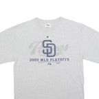 MAJESTIC Mens Grey 2005 MLB Playoffs Graphic T-Shirt M Short Sleeve Crew Neck