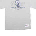 MAJESTIC Mens Grey 2005 MLB Playoffs Graphic T-Shirt M Short Sleeve Crew Neck