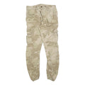 URBAN CLASSICS Mens Beige Slim Cargo Trousers W30 L30 Drawstring Casual Pants