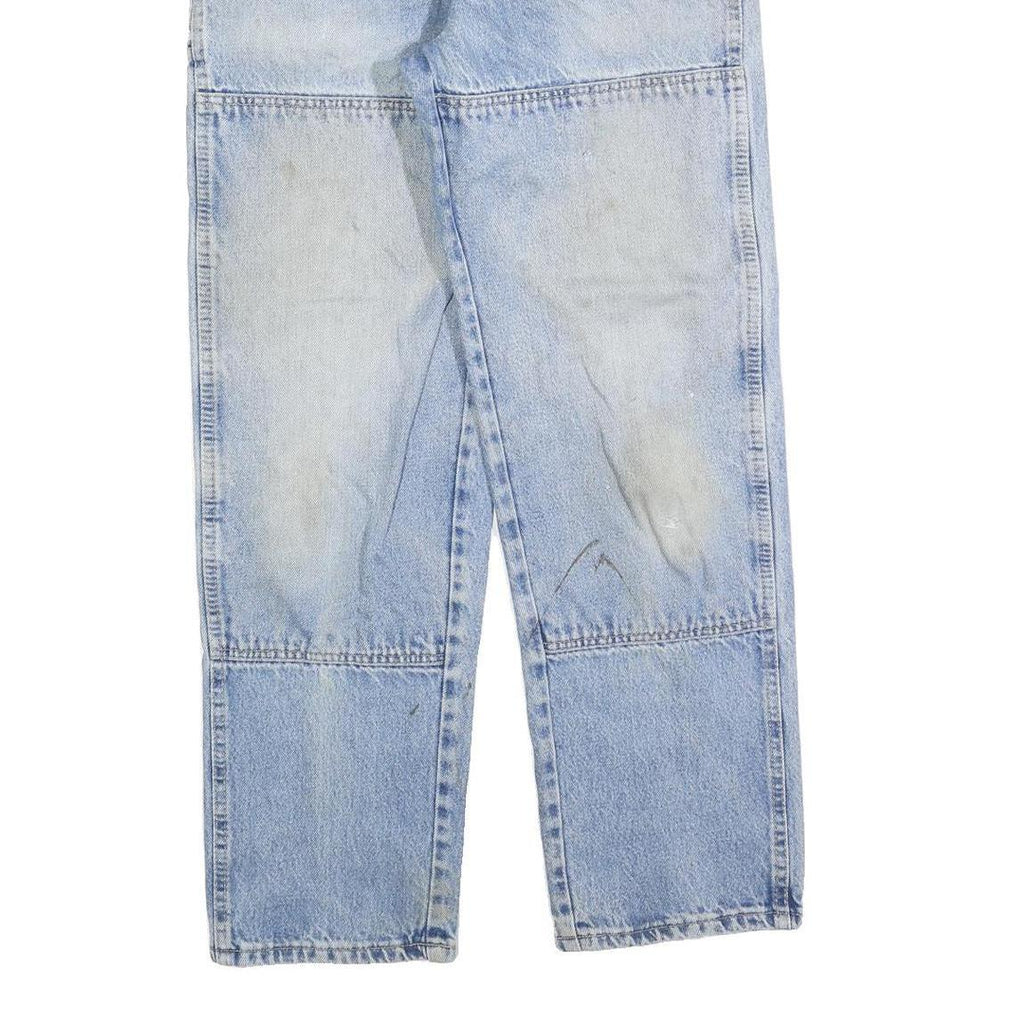 DICKIES Mens Regular Fit Light Blue Denim Jeans W32 L32 Zip Closure Casual