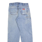 DICKIES Mens Regular Fit Light Blue Denim Jeans W32 L32 Zip Closure Casual