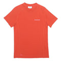 LACOSTE Mens Red T-Shirt S Short Sleeve Crew Neck Logo Cotton Blend Casual