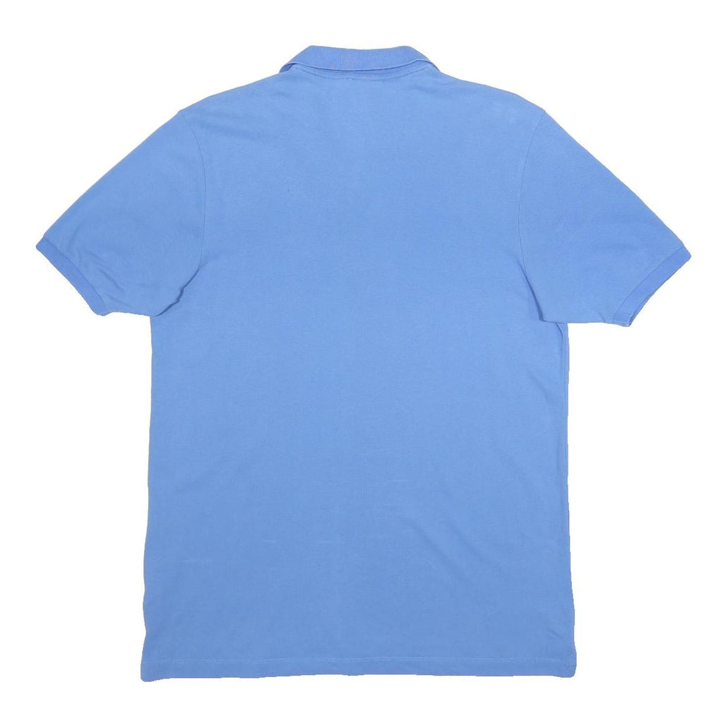 ADIDAS Mens Blue Short Sleeve Plain Polo Shirt M Cotton Blend Casual Sportswear