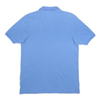 ADIDAS Mens Blue Short Sleeve Plain Polo Shirt M Cotton Blend Casual Sportswear