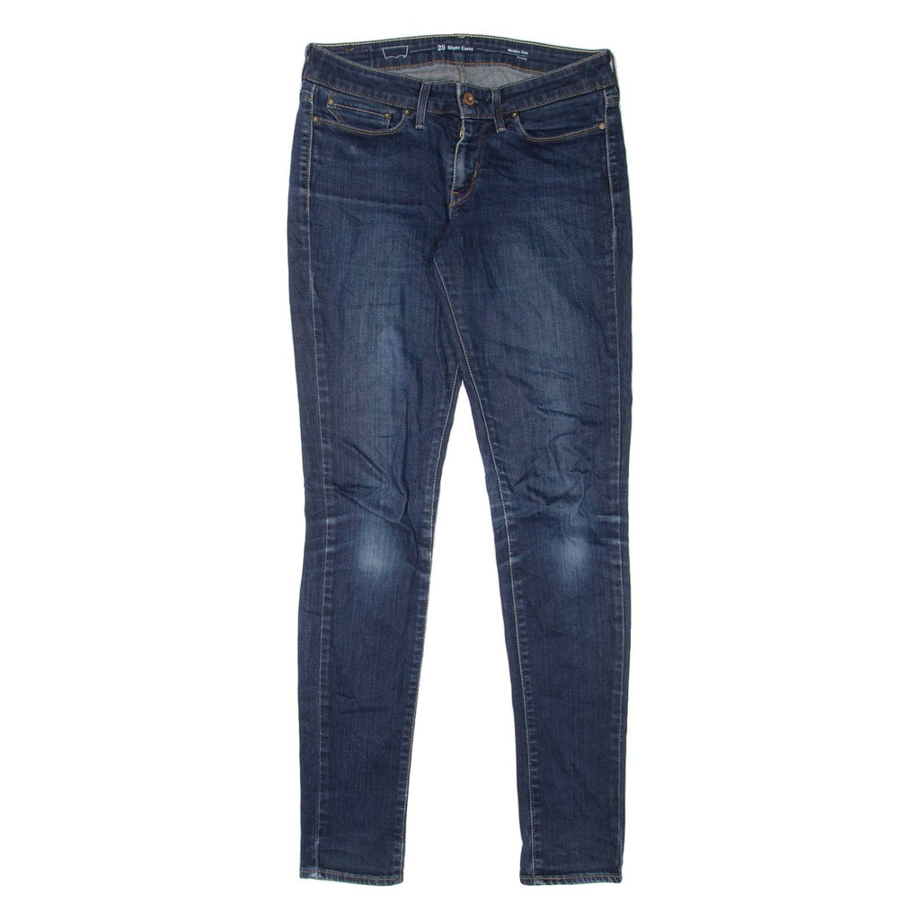 LEVI'S Modern Rise Womens Jeans Blue Slim Skinny Denim Stone Wash W28 L34