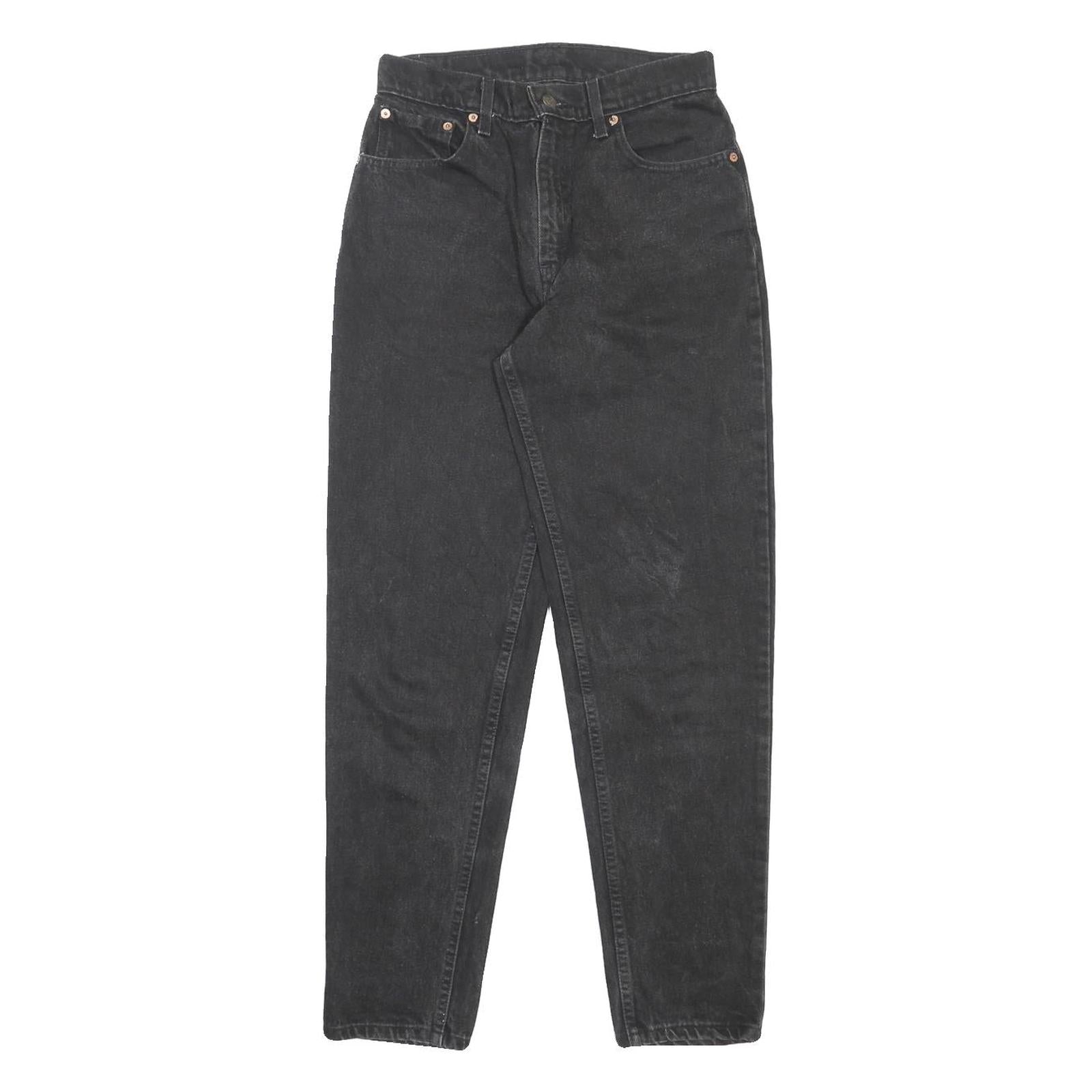 LEVI'S 550 Tapered Womens Jeans Black Relaxed Denim Medium W27 L30 Comfortable