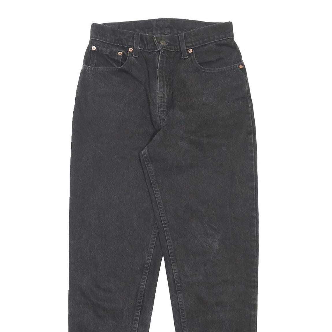 LEVI'S 550 Tapered Womens Jeans Black Relaxed Denim Medium W27 L30 Comfortable