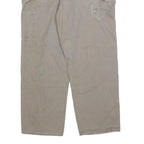 CARHARTT Mens Jeans Beige Relaxed Straight Denim W40 L32 Workwear Zip