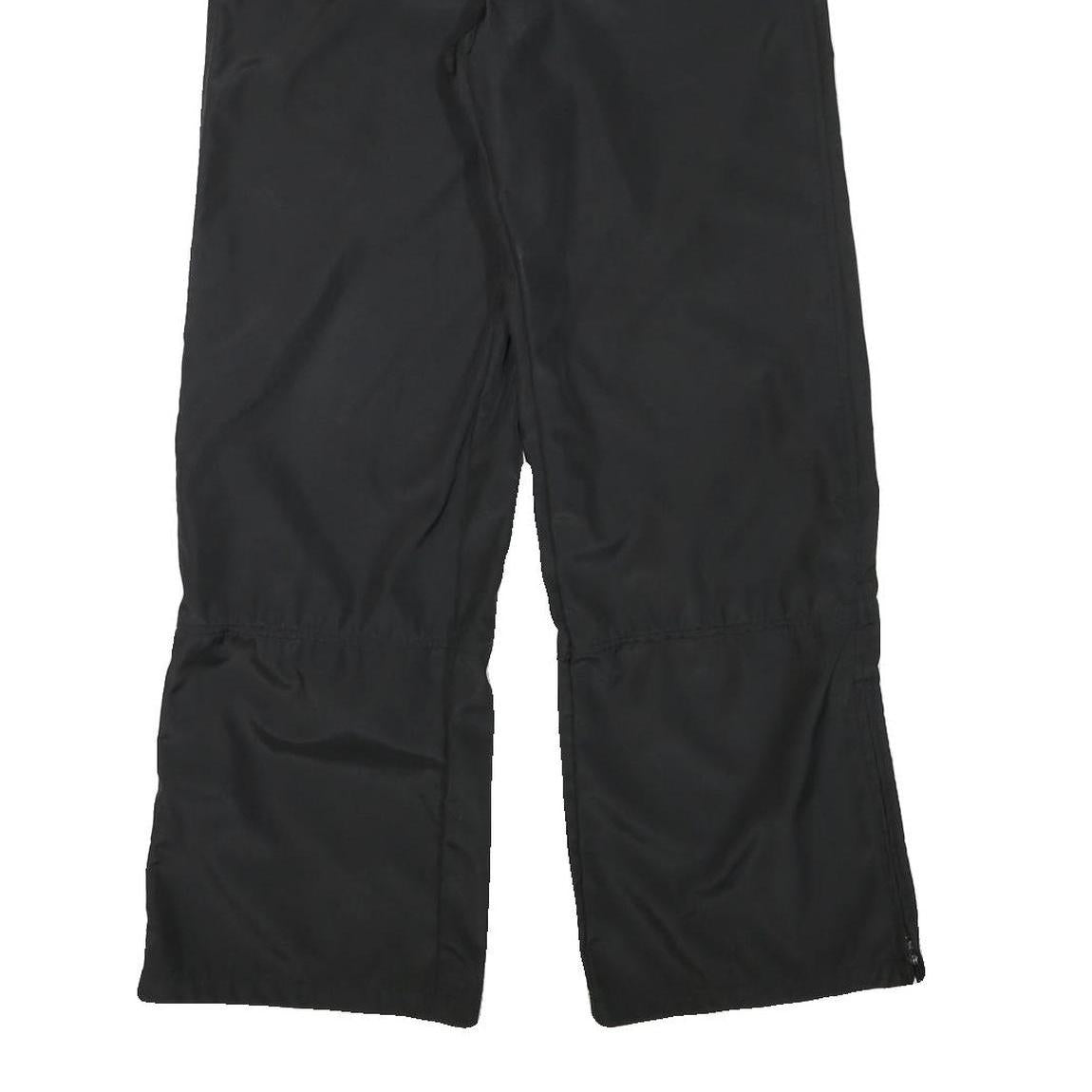 CONTEMPORARY Womens Black Relaxed Wide-Leg Trousers W30 L30 Polyester Blend Zip