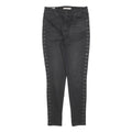 LEVI'S Womens Jeans Black Slim Skinny Denim W29 L30 Stud Embellished Zip