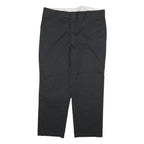 DICKIES Mens Cotton Blend Black Regular Fit Straight Leg Trousers W40 L29