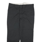 DICKIES Mens Cotton Blend Black Regular Fit Straight Leg Trousers W40 L29