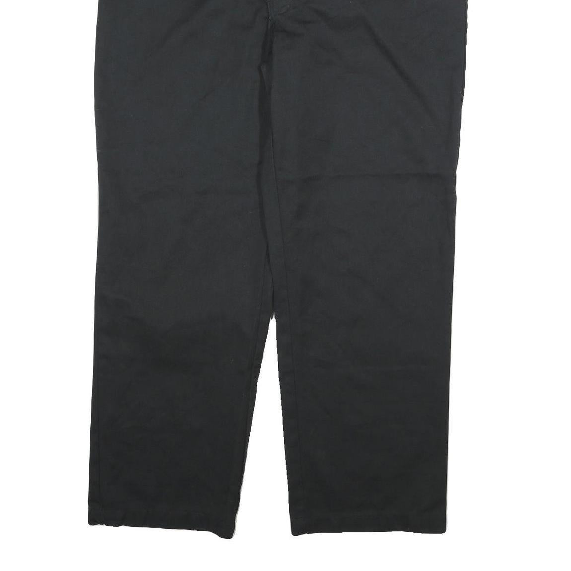 DICKIES Mens Cotton Blend Black Regular Fit Straight Leg Trousers W40 L29