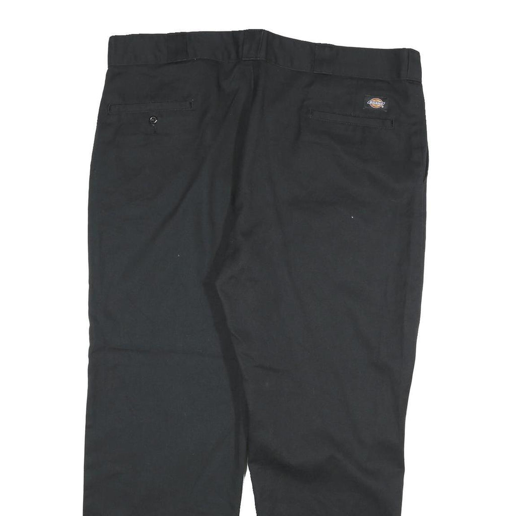 DICKIES Mens Cotton Blend Black Regular Fit Straight Leg Trousers W40 L29