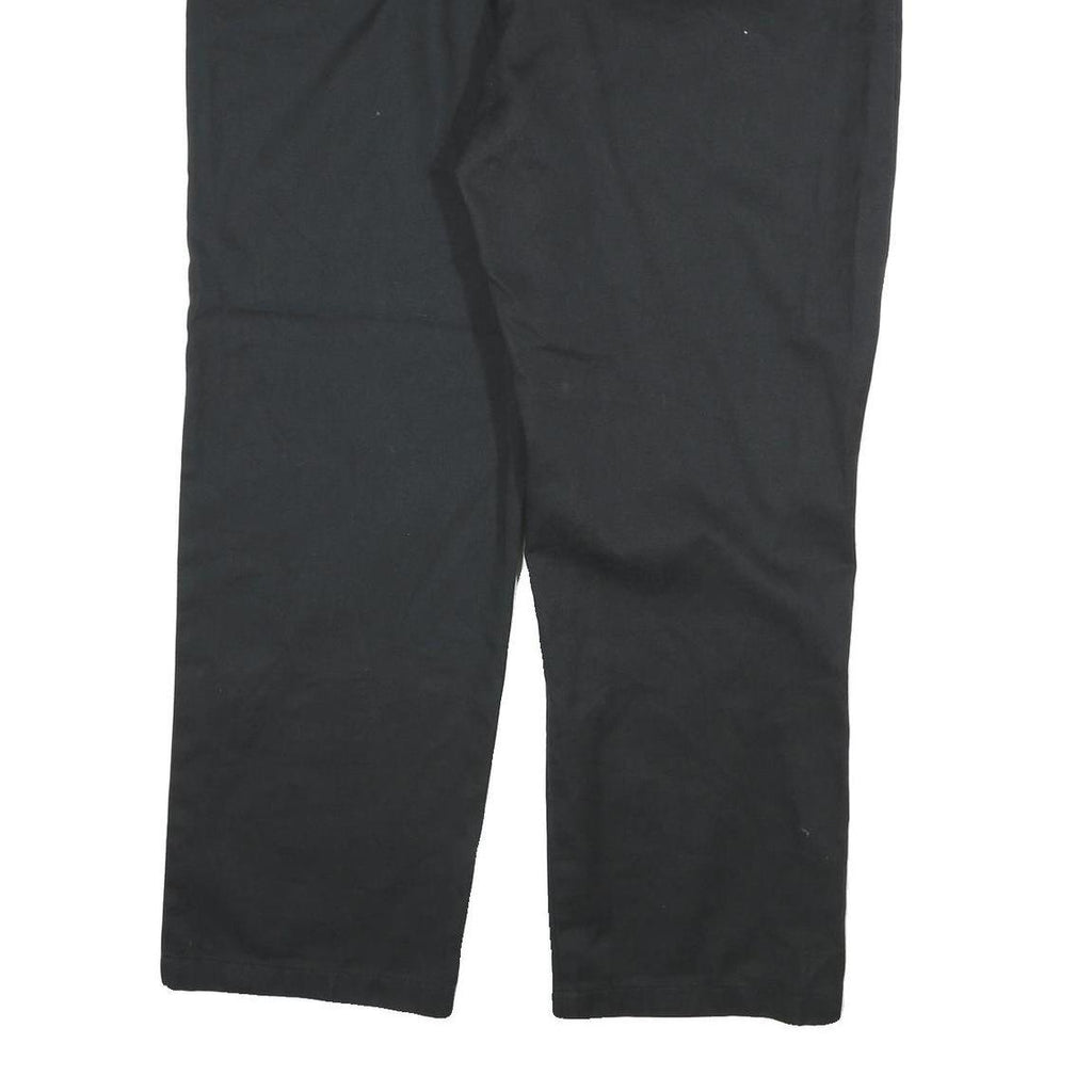 DICKIES Mens Cotton Blend Black Regular Fit Straight Leg Trousers W40 L29