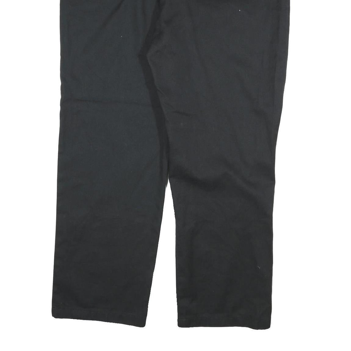 DICKIES Mens Cotton Blend Black Regular Fit Straight Leg Trousers W40 L29