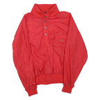 Mens Red Plain Casual Button Polyester Blend Jacket M Lightweight Outerwear