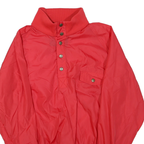 Mens Red Plain Casual Button Polyester Blend Jacket M Lightweight Outerwear
