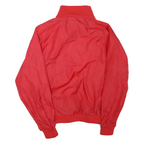 Mens Red Plain Casual Button Polyester Blend Jacket M Lightweight Outerwear