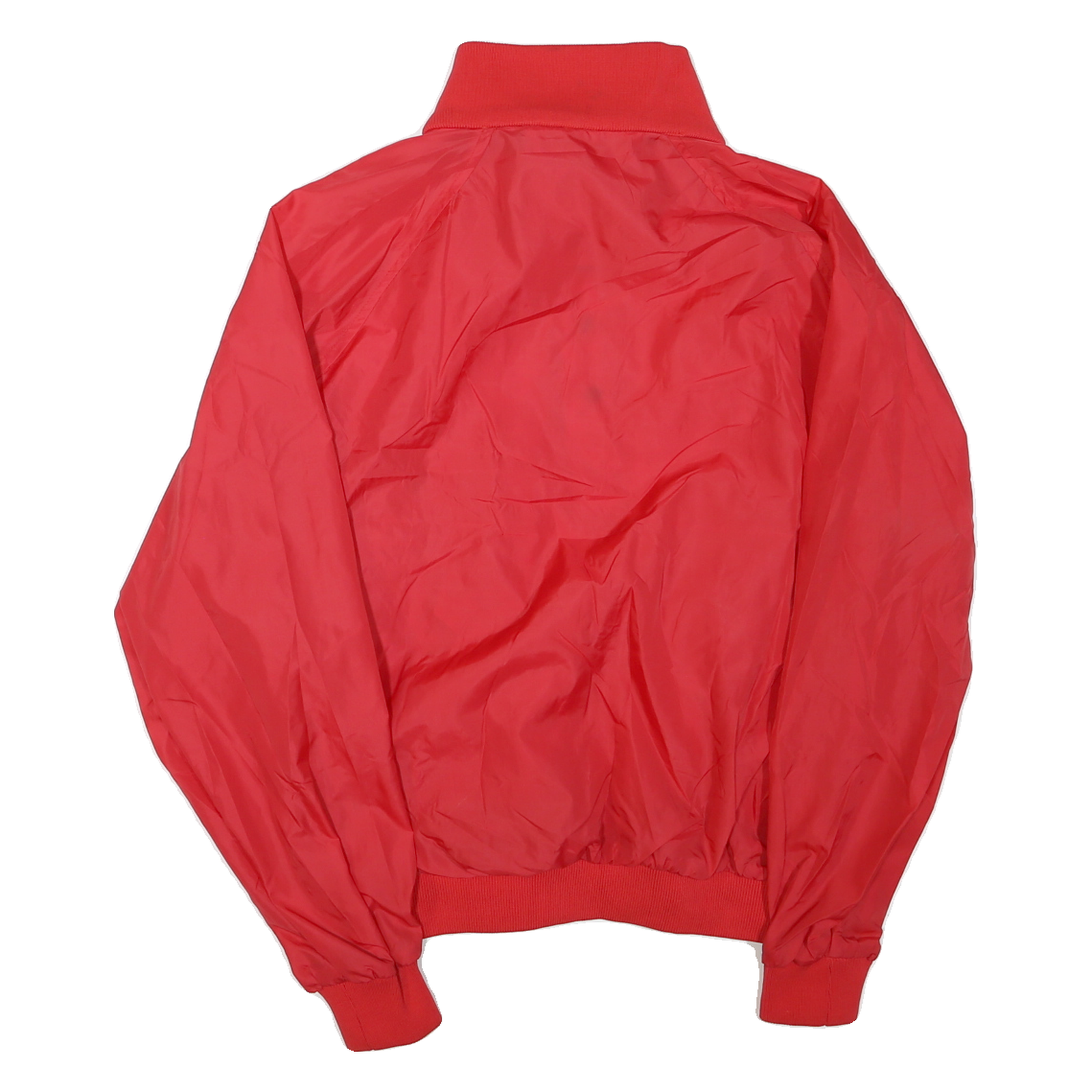 Mens Red Plain Casual Button Polyester Blend Jacket M Lightweight Outerwear