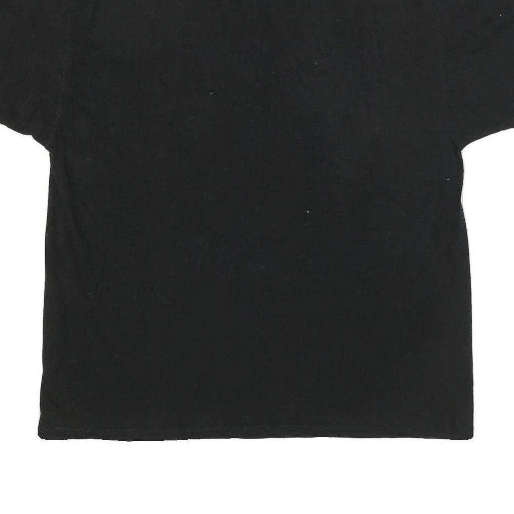 CHAMPION Mens Black Cotton Blend Logo Graphic T-Shirt XL Crew Neck Short Sleeve