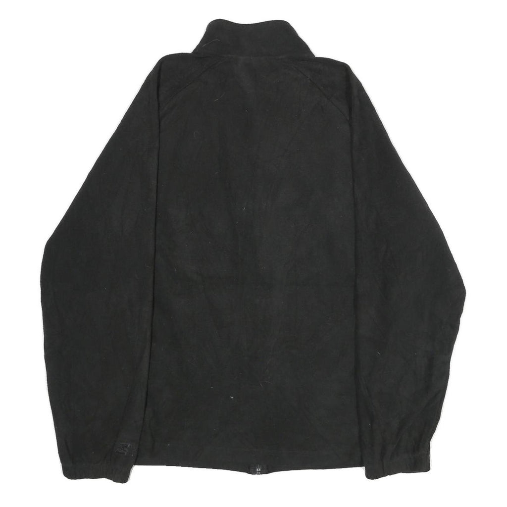 STARTER Mens Black Zip Jacket L Polyester Plain Casual Sportwear Lightweight
