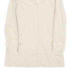LACOSTE Womens Cream Button Cotton Blend Jacket S Plain Classic Stylish