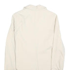 LACOSTE Womens Cream Button Cotton Blend Jacket S Plain Classic Stylish