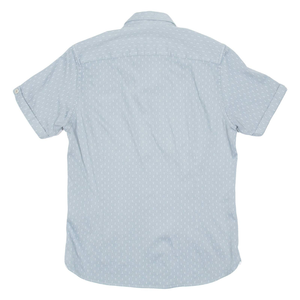 TED BAKER Mens Shirt Green Spotted S
