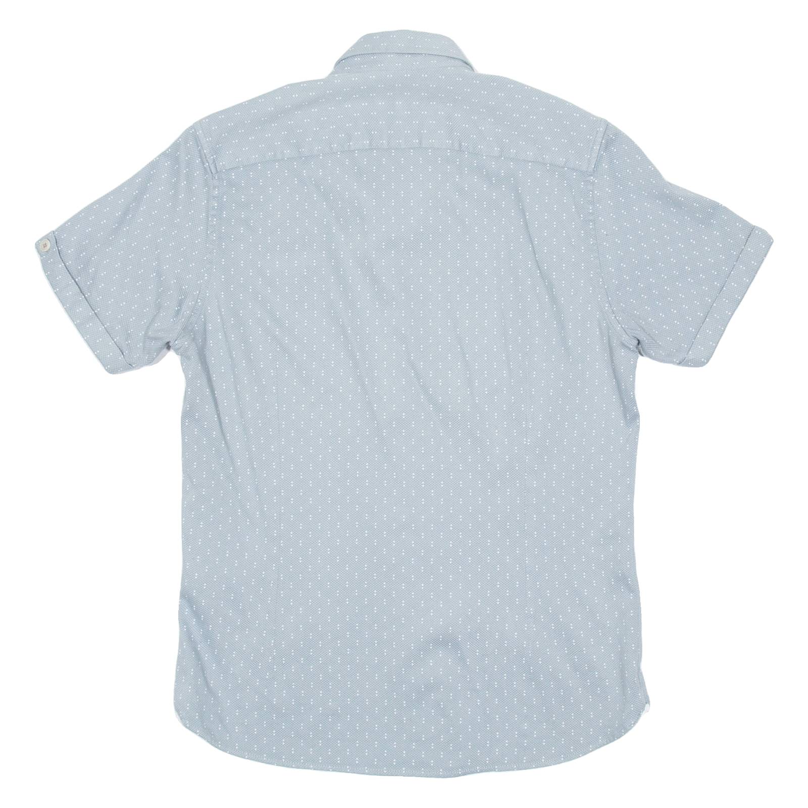 TED BAKER Mens Shirt Green Spotted S