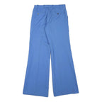 TREVIRA Mens Blue Relaxed Fit Wide-Leg Woven Wool Blend Trousers W28 L31 Formal