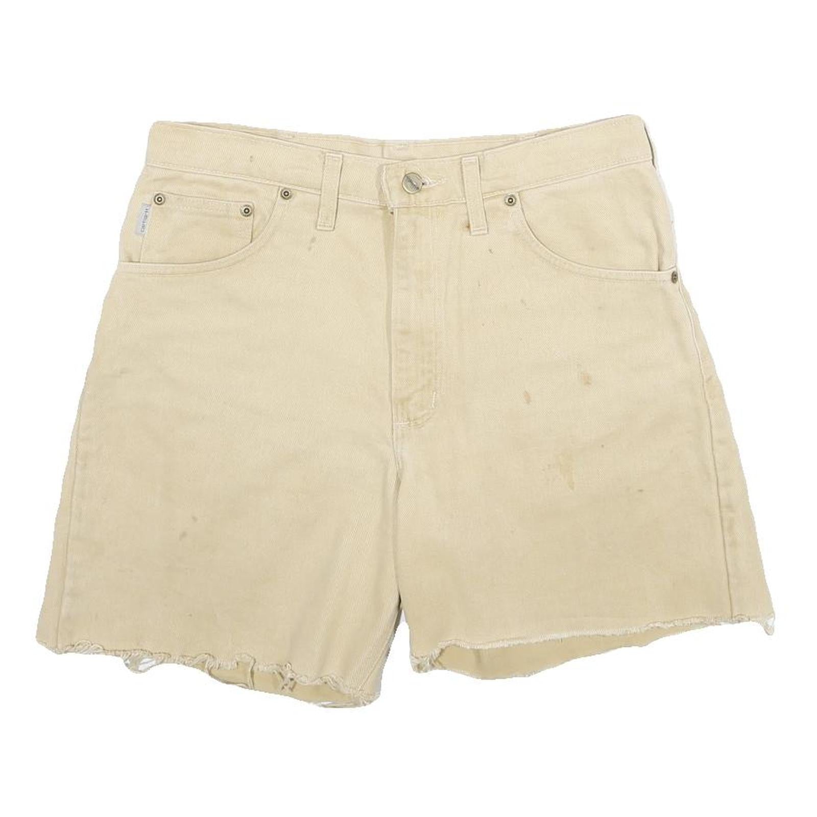 CARHARTT Mens Shorts Beige Casual Cut-Off M W32 Distressed Workwear