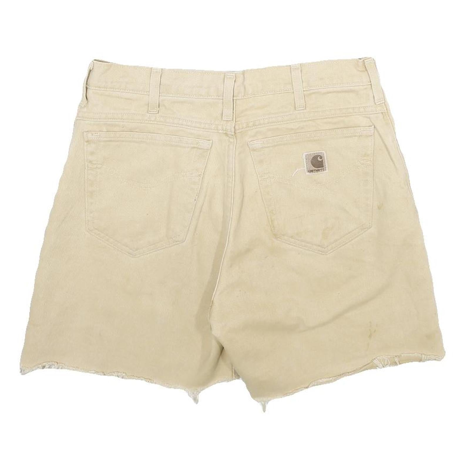 CARHARTT Mens Shorts Beige Casual Cut-Off M W32 Distressed Workwear