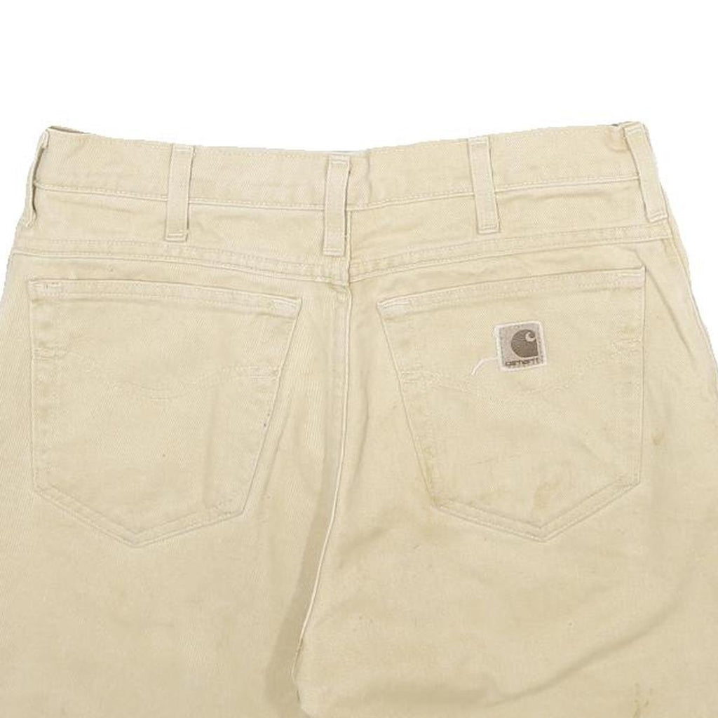 CARHARTT Mens Shorts Beige Casual Cut-Off M W32 Distressed Workwear